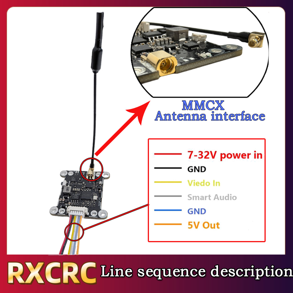 Modul RXCRC 5.8G 48CH 1.6W VTX - Fpv Drone Receiver ulasan dan harga