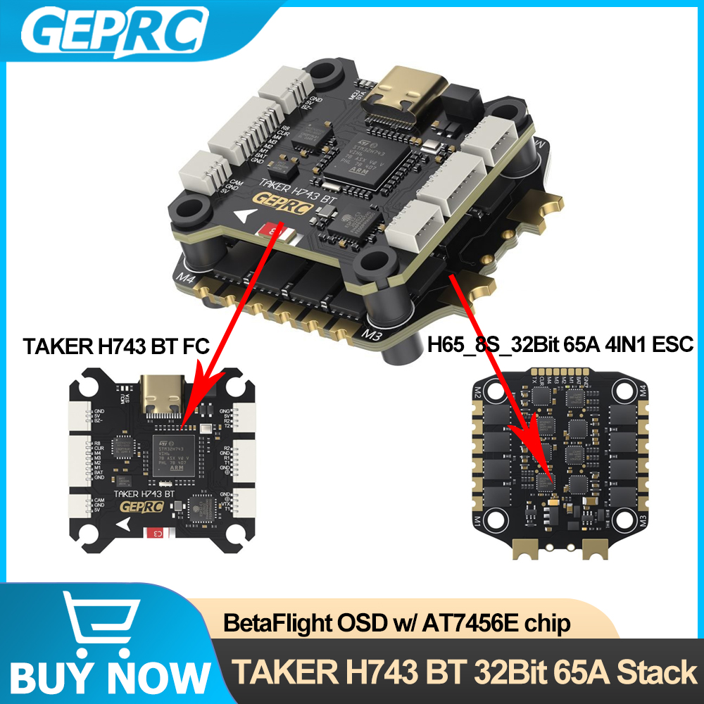 GEPRC TAKER H743 BT 32Bit 65A  - Fpv Drone Esc ulasan dan harga