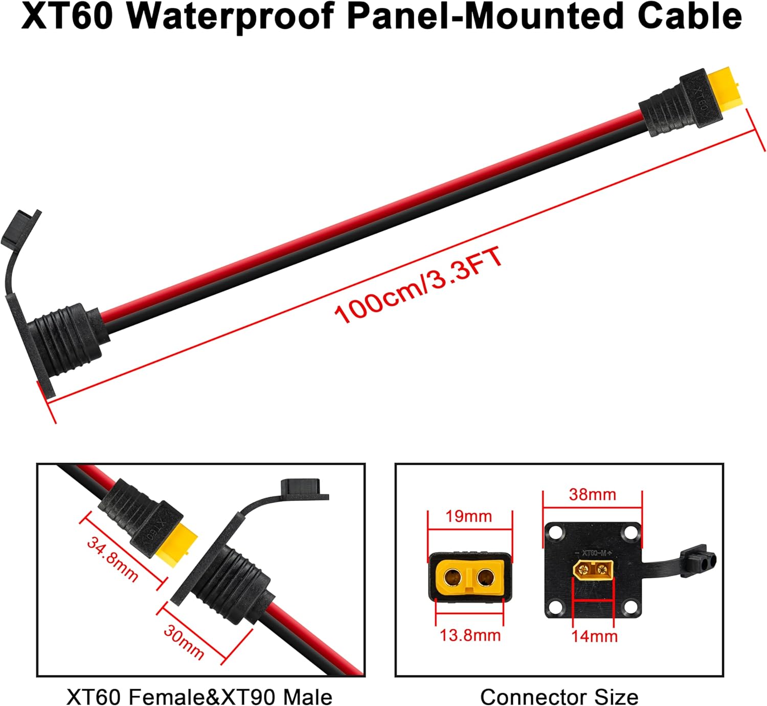 JMUYTOP 3FT 12AWG XT60 Kabel P - Fpv Drone Charger ulasan dan harga